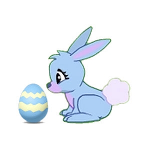 Blue Easter Bunny - Egg